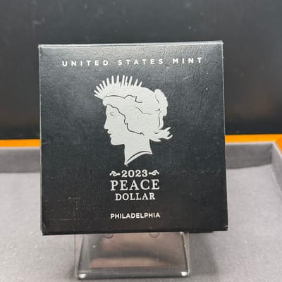 2023 (P) $1 Peace Silver Dollar Uncirculated w/Box - additional view