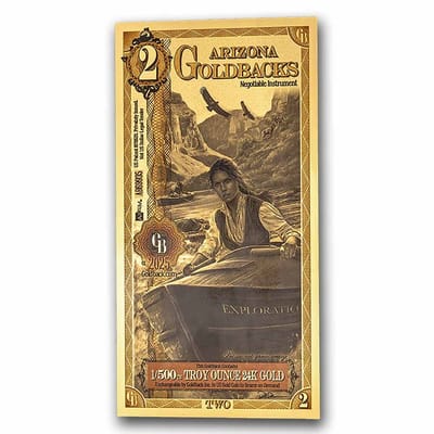 Arizona 2 Goldback 1/500 Oz Gold .999