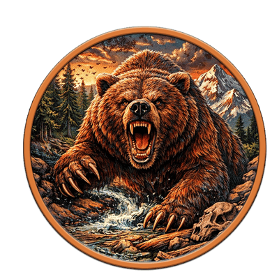 Rage of the Wild Colorized 5 oz Copper Round - additional view