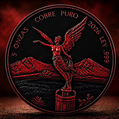 Libertad en Rojo 5 oz Copper Medal in Capsule