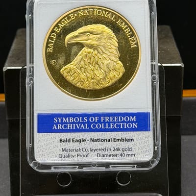 Copper 1oz: Gold Plated: Bald Eagle