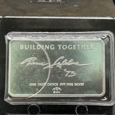 1973 Building Together Snowman VIntage Art Bar - additional view
