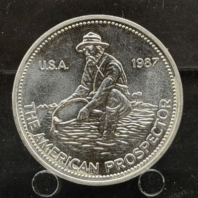 1987 Engelhard Prospector Silver Round ~ Semi Key