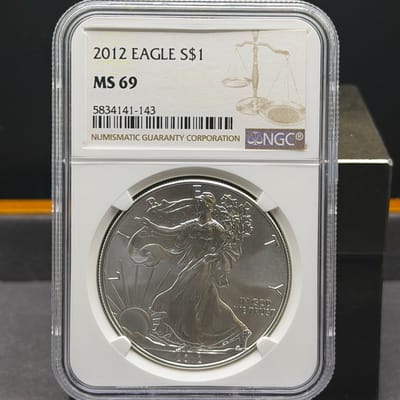 2012 American Silver Eagle 1oz Silver NGC MS69