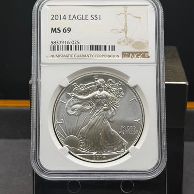 2014 American Silver Eagle 1oz Silver NGC MS69
