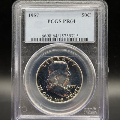 1957 Franklin Half Dollar Proof ~ PCGS PR64