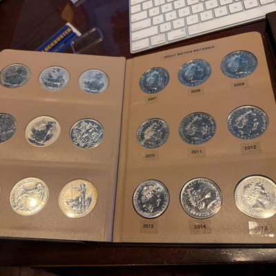 Britannia Set 1988 to 2026 BU Silver ~ Dansco 30oz