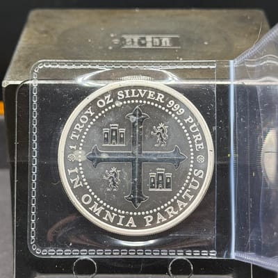 IN OMNIA PARATUS 1 OZ SILVER SCOTTSDALE MINT PROOF - additional view