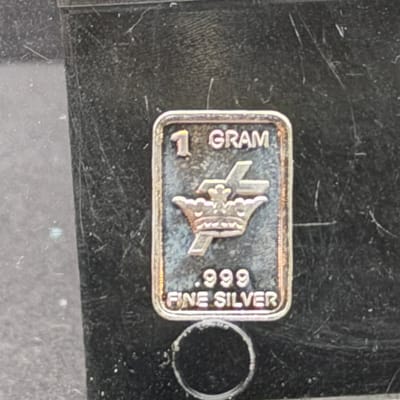 Silver 1 Gram: Crown and Cross ~ Box A