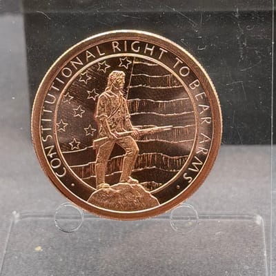 2nd Amendment right to bear arms .999 fine copper 