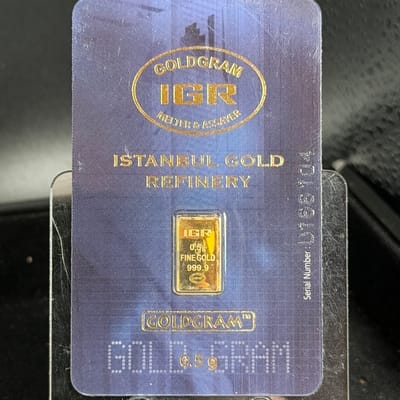 1/2 gram IGR .9999 Fine Gold Bar - Istanbul Gold 