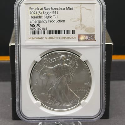 2021 S American Silver Eagle 1oz T1 NGC MS69