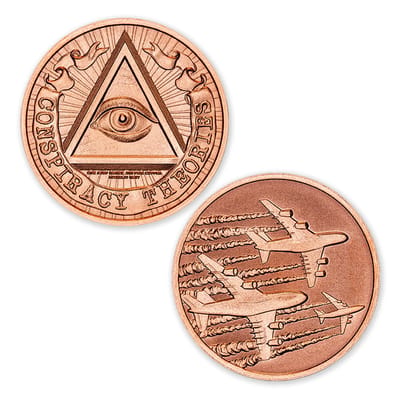 Conspiracy Theories Series~4 x 1oz Copper Intaglio - additional view
