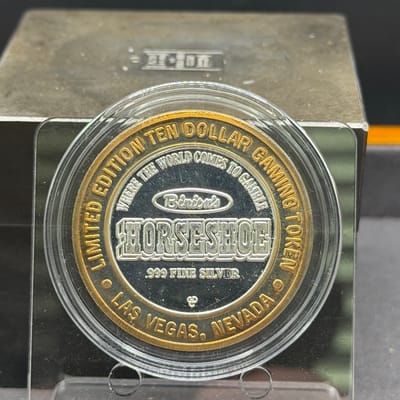 Casino Silver Strike 0.6oz ~ Binions Horseshoe - additional view