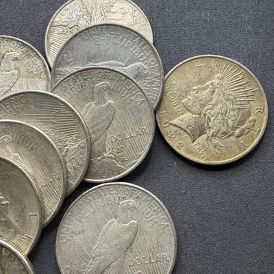 Near Spot Random Draw of PEACE Silver Dollars - additional view