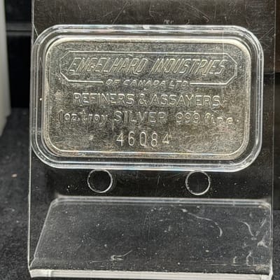 Engelhard Industries of Canada 1 oz silver bar