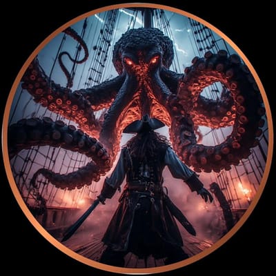 5 Oz. Copper Captain Blackbeard Vs. Kraken Color