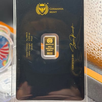 Germania Mint Gold 1/200oz Germania Bar in Assay - additional view