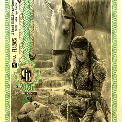 1/2 FLORIDA Goldback Aurum Gold Foil Note 1/2000oz