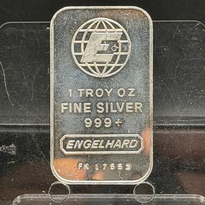 Vintage Engelhard 1oz Silver Bar ~ As pictured Bar