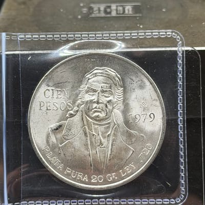 1979 Cien Pesos (0.643oz of silver) Lot E