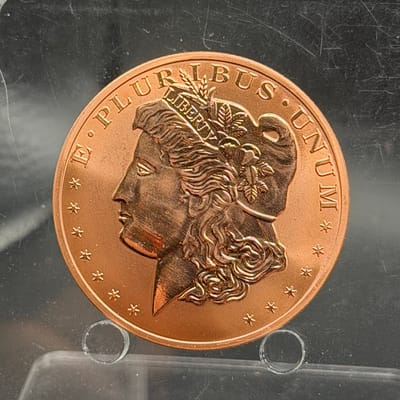 Copper Tube 20 x1oz Reverse Proof Morgan .999 Fine