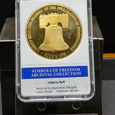 Copper 1oz: Gold Plated: Liberty Bell