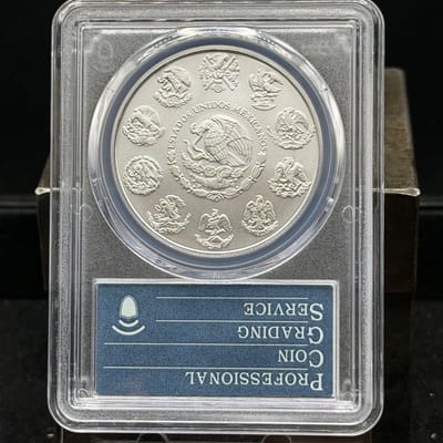 2010 Mo Mexico 1 Onza Silver Libertad PCGS MS69 - additional view