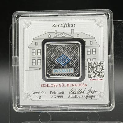 5G Geiger Silver Bar in Assay .999 Fine - additional view