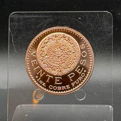 1917 Mexico Veinte 20 Pesos Tribute 1 oz Copper