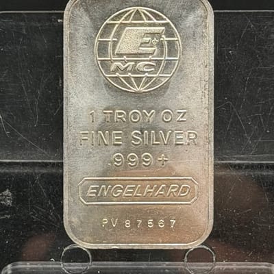 Vintage Engelhard 1oz Silver Bar ~ As pictured Bar