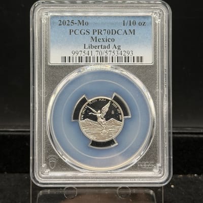 2025 1/10oz Libertad PCGS PR70DCAM