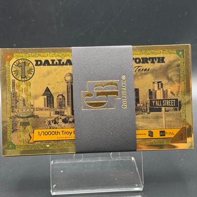 100 x Texas (Dallas) 1 Goldback 1/1000 Oz Gold