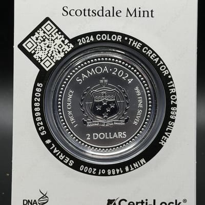 Colorized Jesus The Creator .999 Silver Coin - additional view