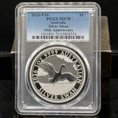 2026 Silver Swan MS-70 PCGS 10th Ann.