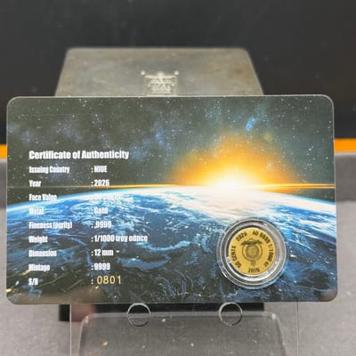 One giant leap for mankind Gold 1/1000 oz - additional view