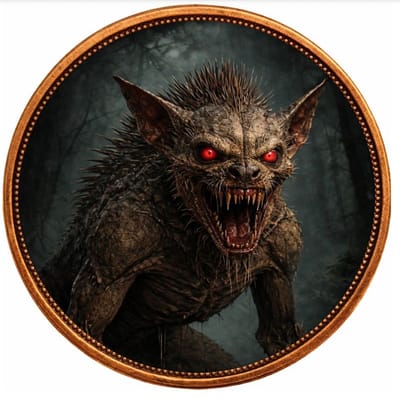 Mythical Creatures Chupacabra 5oz 999 Copper Round