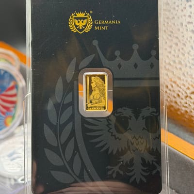 Germania Mint Gold 1/200oz Germania Bar in Assay