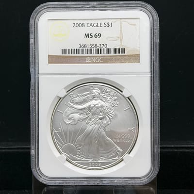 2008 American Silver Eagle NGC MS69