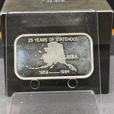 1959 - 1984 Alaska 25th Anniversary 1oz Art Bar