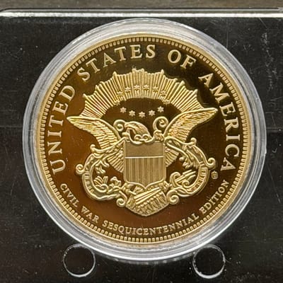 Copper/24Gold Covered 1oz:Cival War Abraham Lincon - additional view