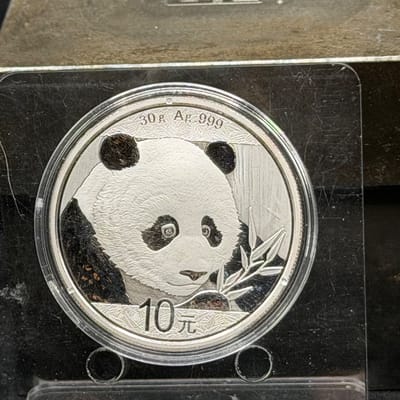 2018 Panda 30g SIlver Round 10 Yuan in OG Cap