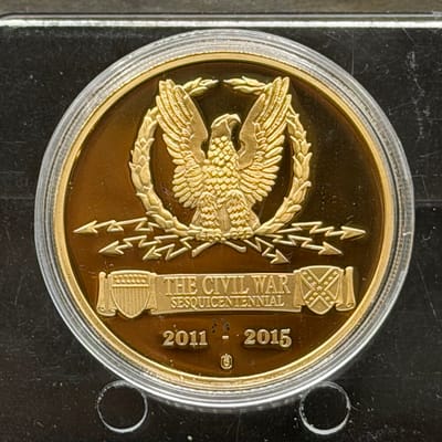 Copper/24Gold Covered 1oz: !st Battle of Cival War - additional view