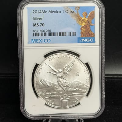 2014 Libertad 1oz BU ~ NGC Graded MS70 ~ Top Pop!