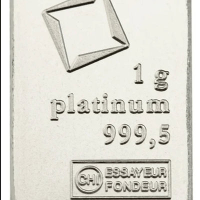Platinum 1g Valcambi Bar from breakaway ~ AUCT
