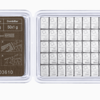 2gm Platinum 2gm Palladium Valcambi Bars