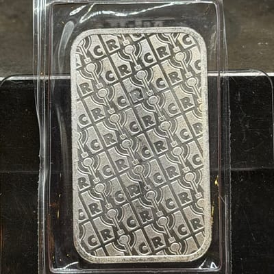 Vintage RMC Republic Metals Corp Silver 1oz Bar - additional view