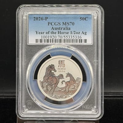 2026 Year of the Horse 1/2 oz Silver PCGS MS70