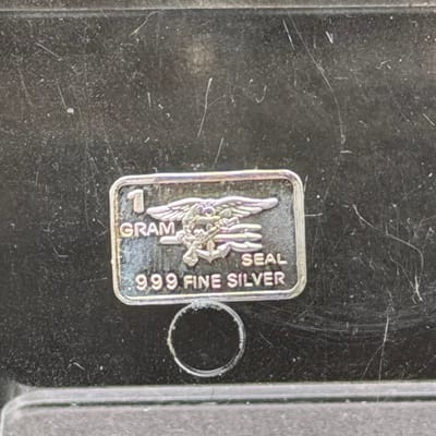 Silver 1 Gram: Navy Seal Emblem ~ Box B