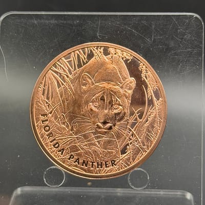 2 x Florida Panther Copper Collectible 1 oz Round